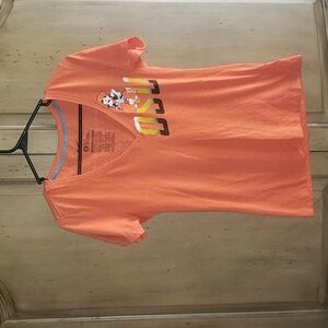 Nike Slim Fit Coup Tee V-Neck Short Sleeve OSU Cowboys Graphic Heather Orange L